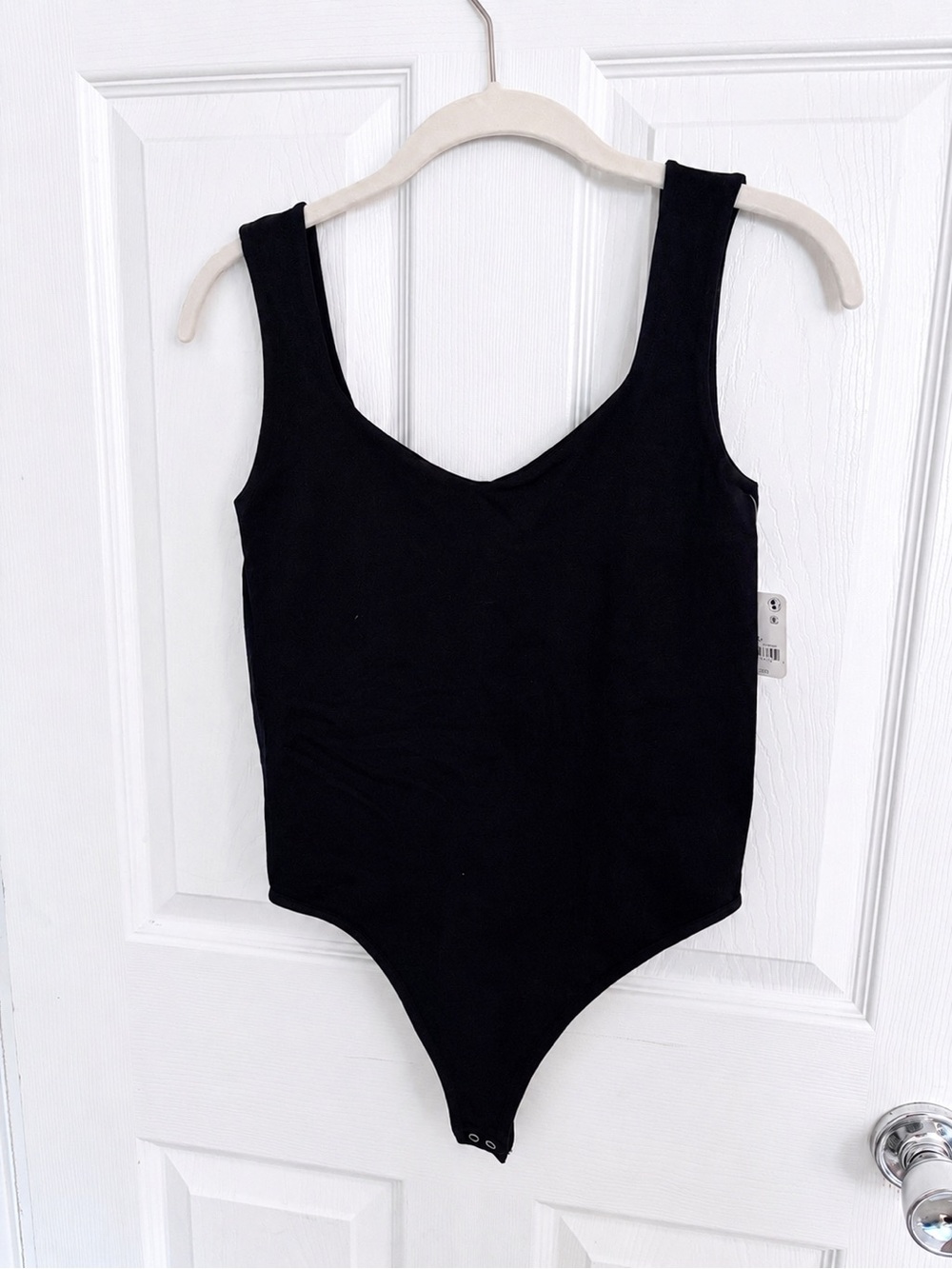 Free People Intimately Clean Lines Black Bodysuit